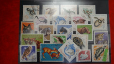 Timbre Romania-Lot Fauna-Animale domestice si salbatice-Reptile - Pasari - F305 foto