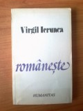 N Romaneste - Virgil Ierunca, 1991, Humanitas