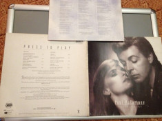 PAUL McCARTNEY - PRESS TO PLAY (1986/ EMI REC/HOLLAND) - gen:ROCK - VINIL/VINYL foto