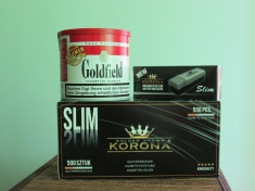 Tutun Goldfield volumic 70 gr. + aparat + 500 tuburi +bonus foto