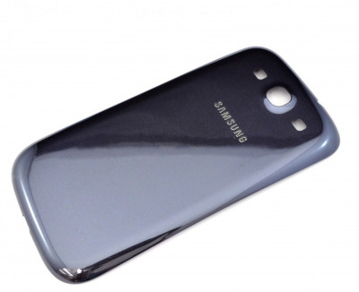 Capac spate albastru pentru Samsung Galaxy S 3 I9300 ( capac baterie) + folie foto