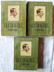 &amp;quot;OPERE - I. L. Caragiale&amp;quot;, Vol. I+II+III, 1952. Colectia CLASICII ROMANI foto