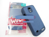 Toc FlipCover EasyView WOW Samsung I9190 Galaxy S4 mini ALBASTRU, Samsung Galaxy S4 Mini, Piele Ecologica