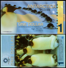 ANTARCTICA(01c) 1 dollar 2011, polimer foto