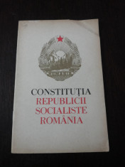 CONSTITUTIA REPUBLICII SOCIALISTE ROMANIA - 1965, 30 p. foto