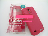 Toc FlipCover EasyView WOW Samsung I9190 Galaxy S4 mini ROZ, Samsung Galaxy S4 Mini, Piele Ecologica