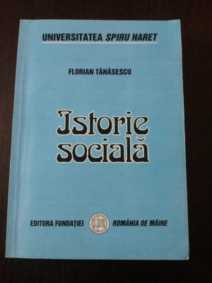 ISTORIE SOCIALA -- Florian Tanasescu -- 2005, 295 p. foto