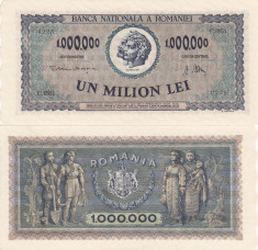 ROMANIA 1.000.000 lei 1947 UNC!!! foto