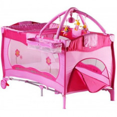 Patut Pliant cu 2 Nivele Sleeper Pink foto