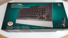 Tastatura keyboard wireless Logitech diNovo Edge (US) Bluetooth TrackPad ( mouse incorporat ) pt Smart TV Laptop Desktop, acumulator 60 zile, garantie foto
