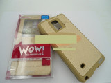 Toc FlipCover EasyView WOW Samsung Galaxy Note 4 GOLD, Auriu, Piele Ecologica