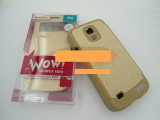 Toc FlipCover EasyView WOW Samsung I9190 Galaxy S4 mini GOLD, Auriu, Samsung Galaxy S4 Mini, Piele Ecologica