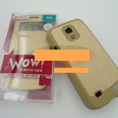 Toc FlipCover EasyView WOW Samsung I9190 Galaxy S4 mini GOLD