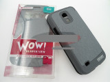 Toc FlipCover EasyView WOW Samsung I9190 Galaxy S4 mini GRI, Samsung Galaxy S4 Mini, Piele Ecologica