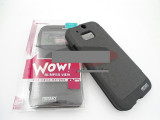 Toc FlipCover EasyView WOW HTC One (M8) NEGRU, HTC One M8, Piele Ecologica