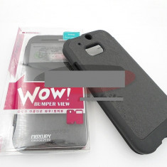 Toc FlipCover EasyView WOW HTC One (M8) NEGRU