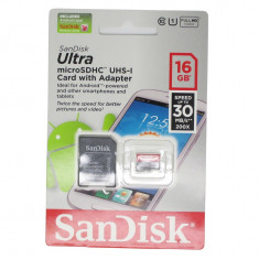 SanDisk Micro Ultra SDHC 16GB SD Memory Card cu Adaptor foto