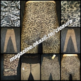 COLANTI MODELATORI DAMA TALIE INALTA CALCAI CUSATURI REZISTENTE ANIMAL PRINT, Alb, Negru, Subtire, XL, XXL