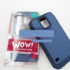 Toc FlipCover EasyView WOW Samsung Galaxy S5 ALBASTRU