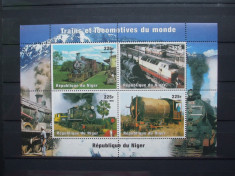 1999 Niger - bloc neuzat ( trenuri - locomotive ). foto