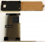Toc piele FlipCase DELUXE HTC Desire 300, Negru, Piele Ecologica