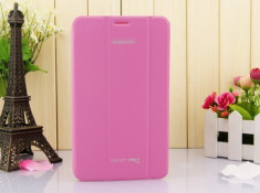 Husa ultra slim ptr Samsung Galaxy Tab 4 7&amp;quot; T230/T231/T235 *PINK*+Folie+Stylus foto