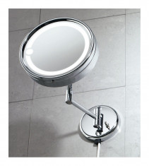 Oglinda pentru fardat rotunda, cu bec si efect de dubla marire - GEDY SPA, model 2105 LAURENT foto