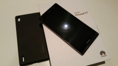Huawei Ascend P7 4G 16Gb Black Neverlocked NOU pachet complet in cutie + husa foto