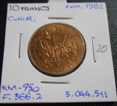 FRANTA 10 FRANCS 1982 MONEDA COMEMORATIVA foto