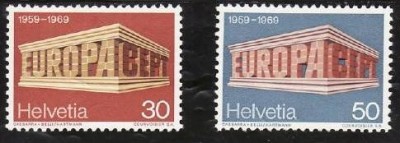 Elvetia 1969 - cat.nr.832-3 neuzat,perfecta stare foto