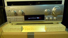 Amplituner (receiver) Technics SA-DX940 pe argintiu, DTS, intrari digitale, telecomanda, poze reale foto