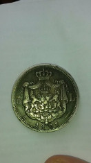 moneda argint 5 lei 1901 foto