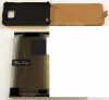 Toc piele FlipCase DELUXE Sony Xperia T2 Ultra, Negru, Alt model telefon Sony, Piele Ecologica