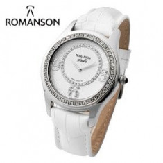 Ceas Romanson de dama cod RL8214Q LW-WH - pret vanzare 599 lei; ceasul este nou, livrat in cutie si este insotit de garantie de 24 luni. foto