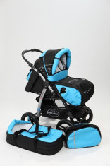 Carucior 2 in 1 Junior Black Turquoise Baby-Merc foto