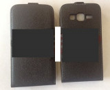 Toc piele FlipCase Pocket Samsung Galaxy Core Advance/I8580, Negru, Alt model telefon Samsung, Piele Ecologica