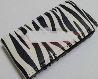 Toc piele FlipCase DELUXE Zebra Nokia Lumia 520 foto