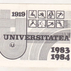 bnk dv calendar Universitatea Cluj 1983-1984