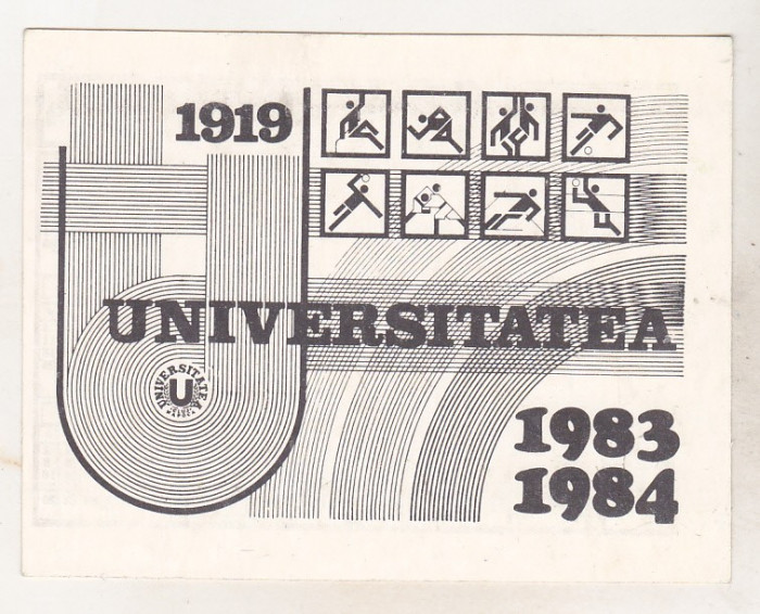 bnk dv calendar Universitatea Cluj 1983-1984