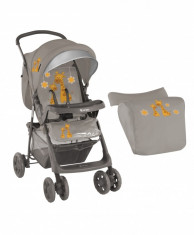 Carucior sport copii Star cu husa picioruse Beige Giraffes Lorelli foto