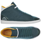 40_Adidasi originali inalti Kappa_din piele_verde_in cutie, 40, Verde, Piele naturala, Kappa