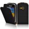 Husa flip neagra Samsung Galaxy S6500 II mini + cablu date cadou