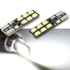 Bec Led W5W T10 Cu 12 Smd Canbus foto