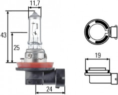 Becuri auto H11 12V 55w Hella 8GH008358-121 foto