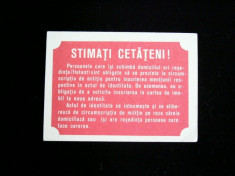 CCO - CALENDAR DE COLECTIE - TEMATICA ANUNT MILITIA COMUNISTA - ANUL 1978 foto