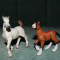 Lot 2 jucarii figurina Kindertoys cal si manz, foarte buna calitate, decor,