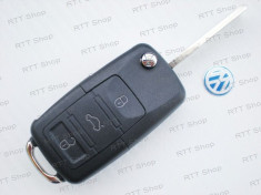 Carcasa cheie Briceag Aftermarket Volkswagen VW 3 butoane foto