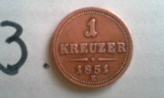 1 KREUZER 1851 E SPLENDID/3 foto