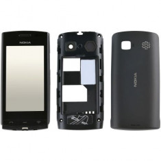 Carcasa rama fata cu geam touchscreen digitizer touch screen mijloc corp spate capac baterie capac acumulator Nokia 500 Originala Original foto