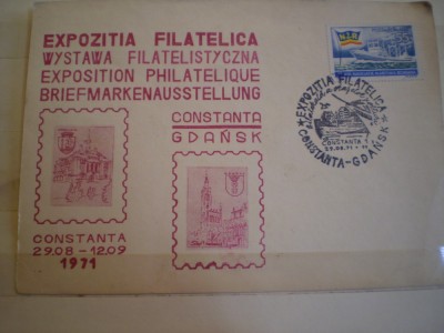 F D C - EXPOZITIA FILATELICA CONSTANTA GDANSK 1971 . foto